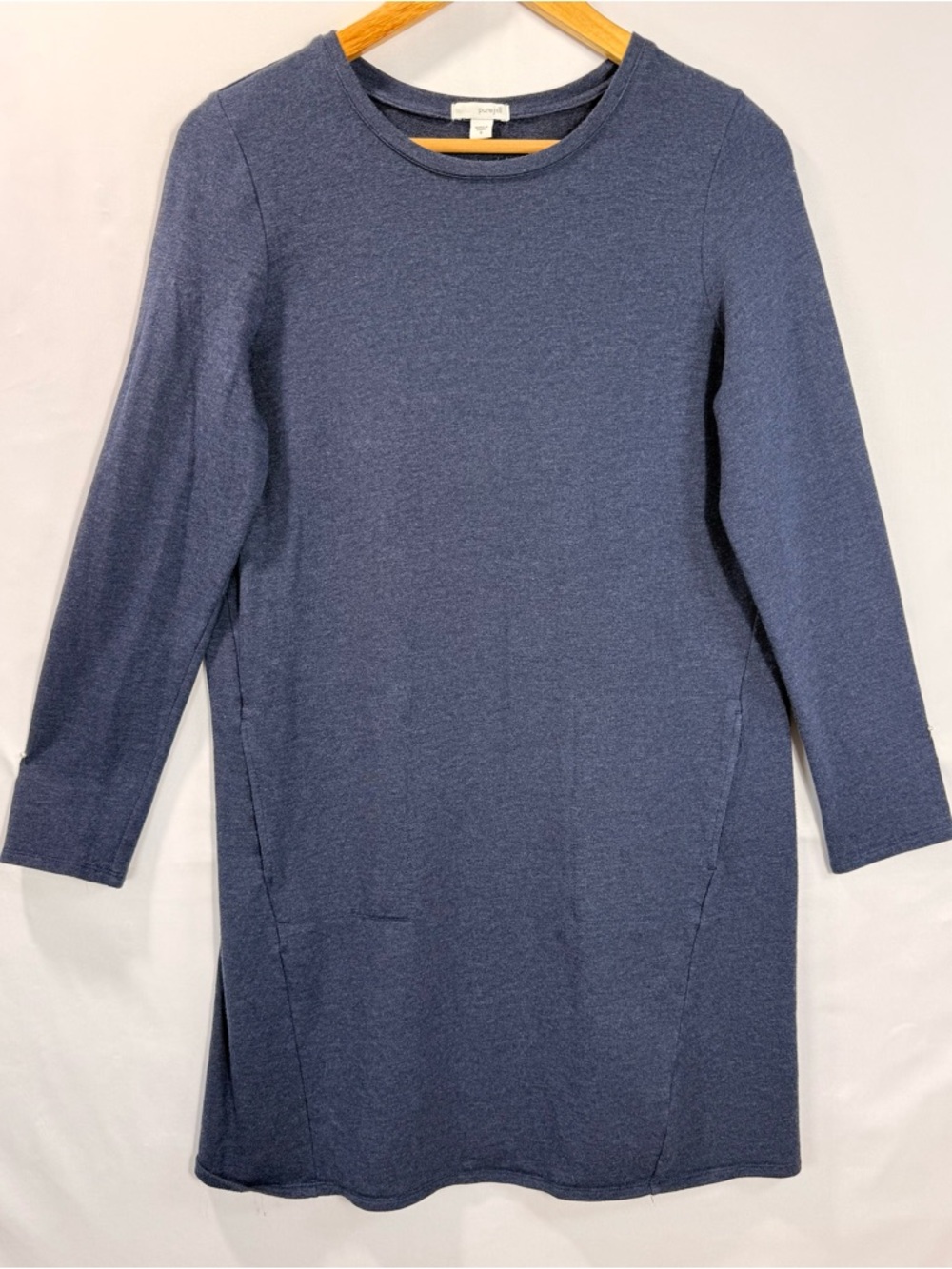 Pure J Jill Blue Knit Dress Size Small Cotton Modal Stretch - Picture 3 of 4
